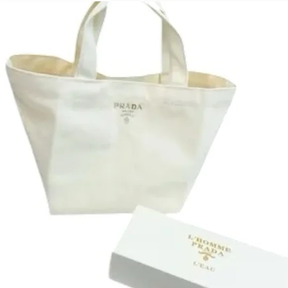 PRADA Cream VIP Canvas Tote Bag Limited Edition - Picture 2 of 6